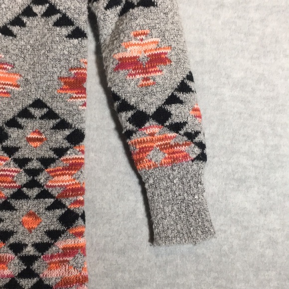 NO BOUNDARIES Aztec Tribal Southwest Boho Cozy Warm Cuddly  Long Line Cardigan - Picture 7 of 16